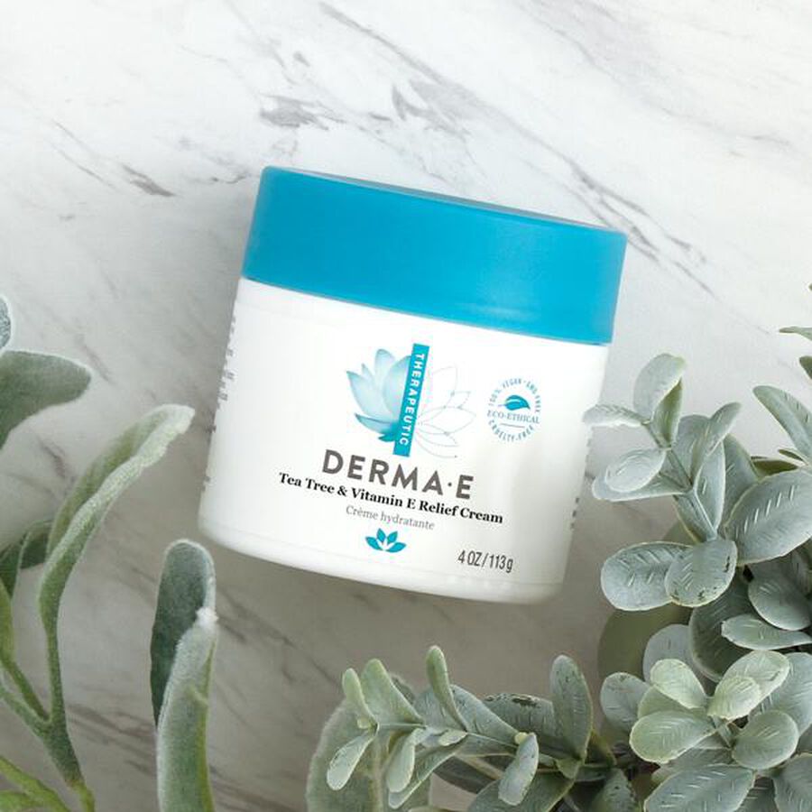 Derma E Tea Tree and Vitamin E Relief Cream, 4 oz